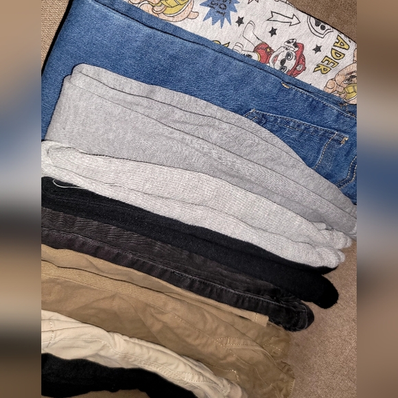 Bundle of boys long pants size 5 set of 9pc - Picture 2 of 4